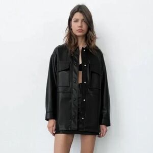 Zara Black Leather Jacket
